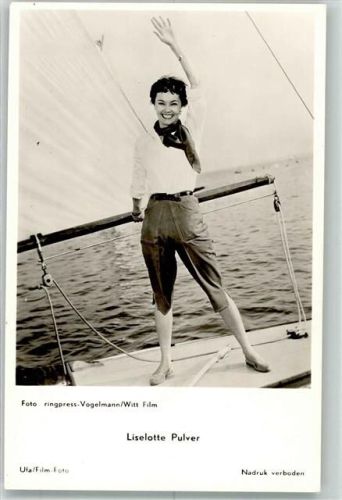 Foto ringpress-Vogelmann/Witt Flim Liselotte Pulver Segelboot 3241