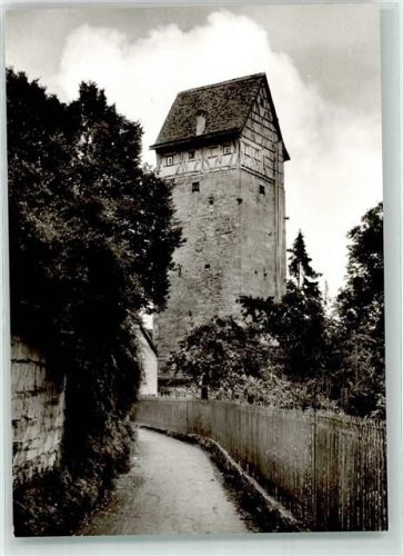 Münnerstadt Jörgenturm mit Jugendherberge Foto AK