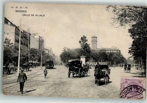 Madrid 1922 Straßenbahn Calle de Alcala