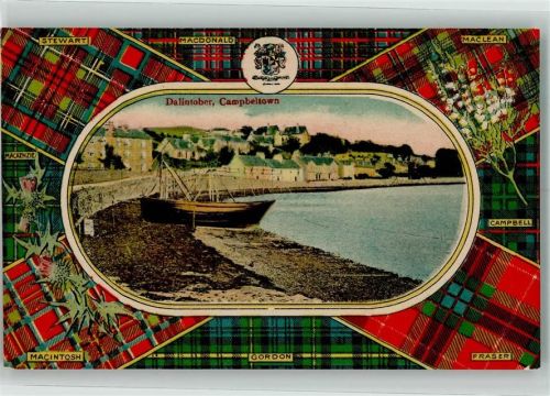 Campbeltown Hafen Dalintober Schottische Clans Fahnen
