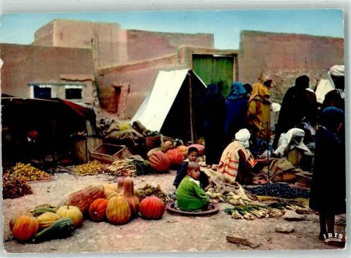 Casablanca Marktszene Tracht Ort lt. Verlag