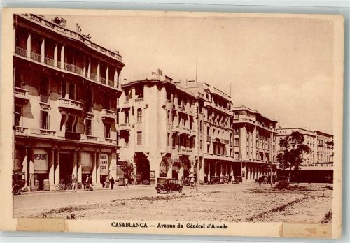 Casablanca Avenue du General d´Amade Auto Oldtimer Foto AK