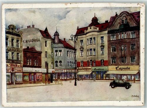 Ostrava 1944 sign. Janota Marktplatz