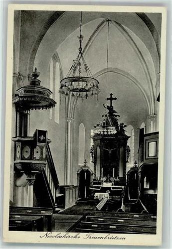 Treuenbrietzen 1937 Inneres der Nicolaikirche