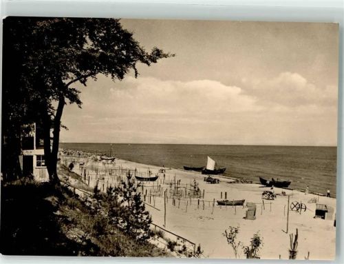 Ückeritz Strand mit Fischerbooten Verlag Konsum Foku