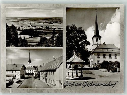 Goßmannsdorf Kirche Tankstelle Gasthaus Krone