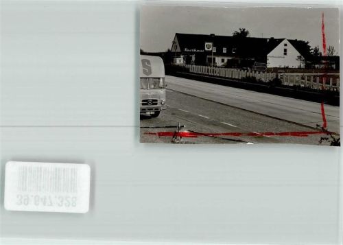 Leipheim Raststätte Rasthaus Wegweiser Straße Omnibus Ort handschriftlich Foto Original aus Archiv eines Ansichtskartenverlags