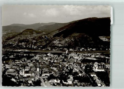 Haslach Fliegeraufnahme Fabrik Kirche Ort handschriftlich Foto Original aus Archiv eines Ansichtskartenverlags