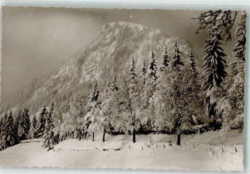 87541 W8973 Oberjoch FOTO KEINE AK Oberjochstraße Winter Schnee Ort handschriftlich