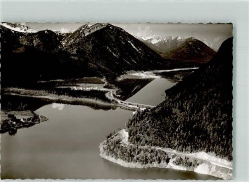 Fall Foto Original aus Archiv eines Ansichtskartenverlags Sylvensteinsee Ort handschriftlich