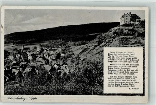 Schieder-Schwalenberg 1941 Burg Gedicht