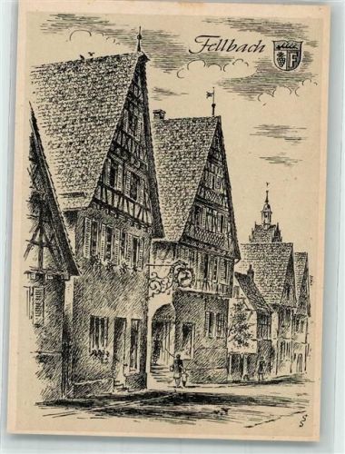 Fellbach sign. Schäfer-Grohe, Ludwig Württembergische Städtebilder Verlag Belser Nr. 65