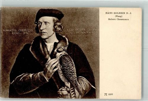 Hans Holbein Robert Chesemann mit einem Falken