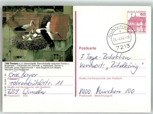 Saulgau 1984 Storchennest