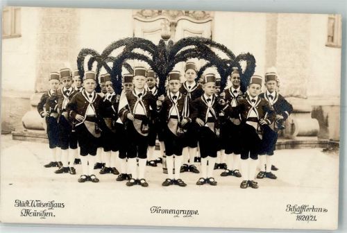 München 1920 Kinder Schäfflertanz Kronengruppe Städtisches Waisenhaus