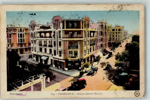 Casablanca 1932 Avenue Genaral Moinier Auto Oldtimer Foto AK