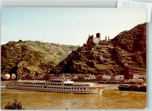 St. Goarshausen Burg Katz M.S. Britannia Ort handschriftlich Foto Original aus Archiv eines Ansichtskartenverlags