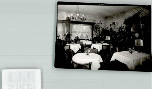 Winterberg Hotel Hessenhof Gastraum Blumen Tischlampe Ort handschriftlich Foto Original aus Archiv eines Ansichtskartenverlags
