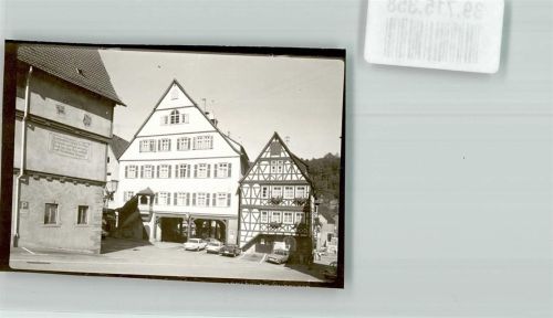 Calw Wappen Parkplatz Auto Fachwerkhaus Ort handschriftlich Foto Original aus Archiv eines Ansichtskartenverlags