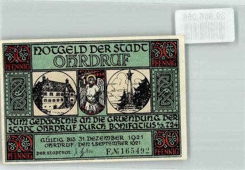 Ohrdruf 1921 50 Pfennig F. No. 165492