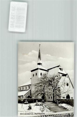 Pfaffrath Kirche St. Clemens Winter Foto Original aus Archiv eines Ansichtskartenverlags