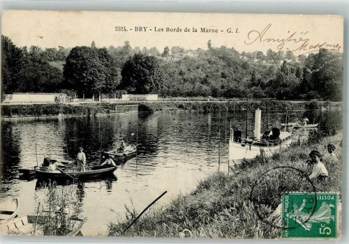 Bry-sur-Marne Les Bords de la Marne Briefmarke Bildseite