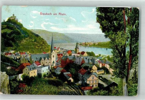 Braubach 1910 Kirche Marksburg