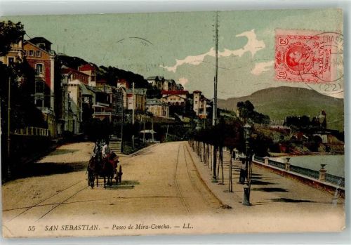 San Sebastian Paseo de Mira-Concha Briefmarke Bildseite