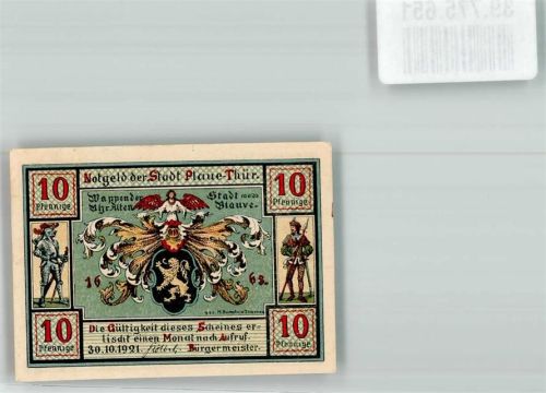 Plaue 1921 10 Pfennige