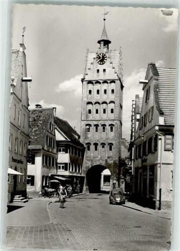 Weißenhorn 1966 Unteres Tor VW-Käfer Ort handschriftlich Foto Original aus Archiv eines Ansichtskartenverlags