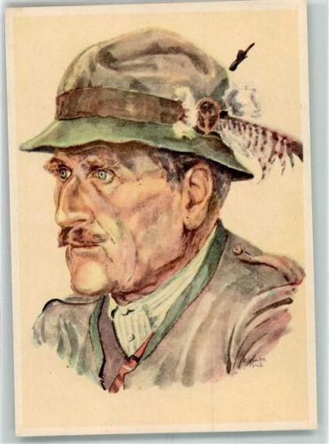 Hirt sign. Engler, Gabriel Kärntener Köpfe Kärntener Jäger aus Hirt P.1 R.40 Nr.1