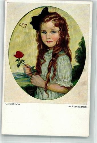 Kind Porträt Im Rosengarten Primus Serie 5094 Max, Corneille Künstlerkarte