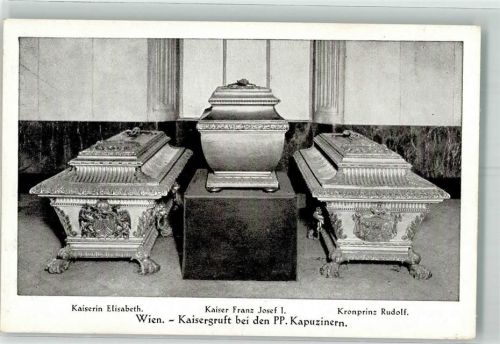 Wien Kaisergruft Sarg Kaiserin Elisabeth Kronprinz Rudolf
