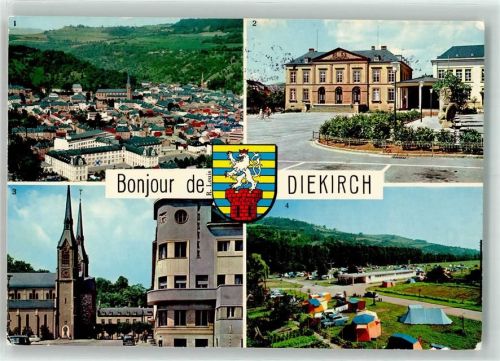 Diekirch 1975 Gymnasium Campingplatz Denkmal Wappen