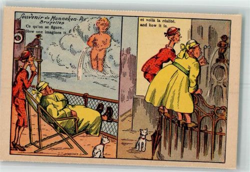Manneken Pis Frauen Hund Humor Verlag Albert Nr.25