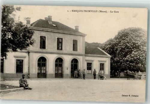 Nancois-sur-Ornain 1907 Bahnhof Soldaten