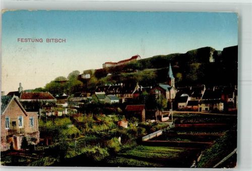 Bitche 1916 Festung Püfstempel Hagenau PK