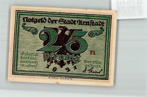 Arnstadt 1921 25 Pfennig n Alexis