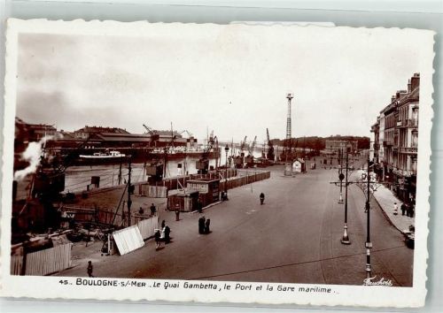 Boulogne 1940 Hafen Gare Maritime Feldpost WK II Dienststelle 04655 c