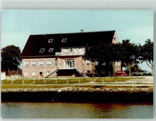 Tossens Foto Original aus Archiv eines Ansichtskartenverlags Hotel Nordseeblick VW Käfer Mercedes Ort handschriftlich
