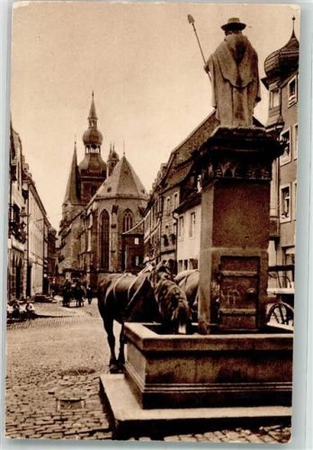 St. Wendel Denkmal Wendelinsbrunnen Dom Pferd