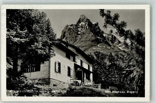 Konstanzer Hütte 1938 Foto AK sign. Risch-Lau Hüttenstempel