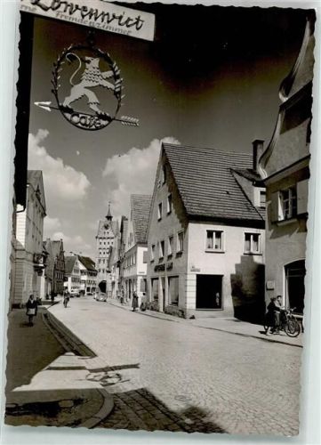 Weißenhorn Cafe Pension Löwenwirt Ort handschriftlich Foto Original aus Archiv eines Ansichtskartenverlags