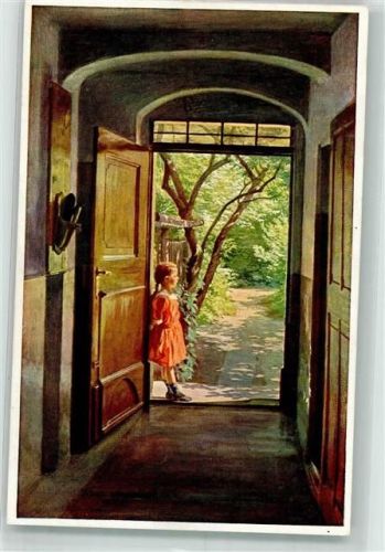 1919 Sonntag-Morgen Kind Mädchen T.S.N. M.K. Nr. 55