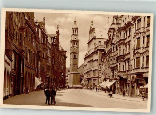 Augsburg 1934 Reichswinterhilfe-Lotterie Bild 88 Augsburg mit Perlachturm Das schöne Deutschland