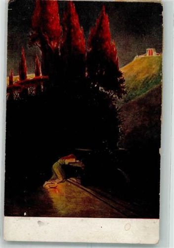 1925 sign. Simonson-Castelli Die um Amor trauernde Psyche Griechische Mythologie Götterwelt