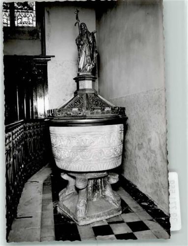 Wesuwe Kirche Taufstein Ort handschriftlich Foto Original aus Archiv eines Ansichtskartenverlags