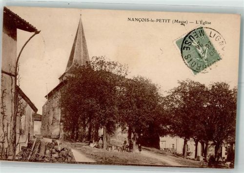 Nancois-sur-Ornain 1924 Kirche Briefmarke Bildseite