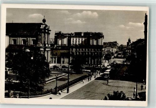 Warschau 1943 Krakauer Straße Straßenbahn