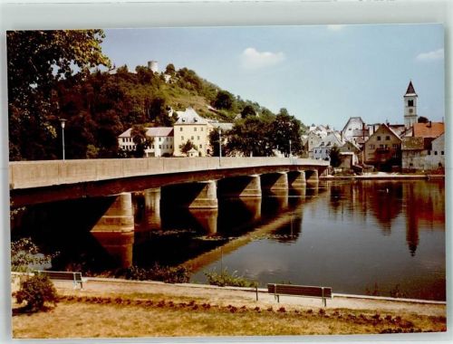Burglengenfeld Naab-Brücke Ort handschriftlich Foto Original aus Archiv eines Ansichtskartenverlags